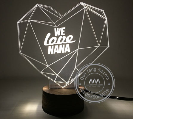 đèn led 3D quà tặng quảng cáo