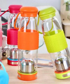Quà tặng doanh nghiệp Bình nước thủy tinh in logo mẫu 1