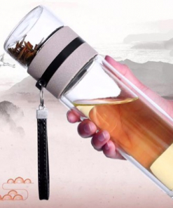 Quà tặng doanh nghiệp Bình nước thủy tinh in logo mẫu 5