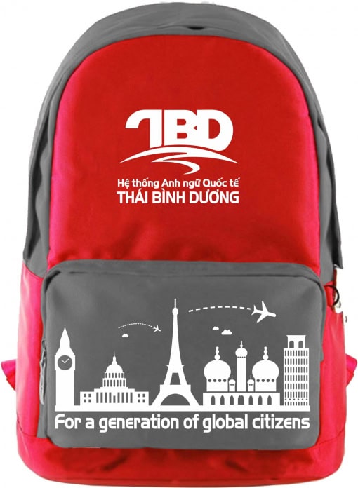 Xưởng may balo du lịch quà tặng - TBD Hệ thống Anh ngữ Thái Bình Dương