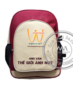 Balo quà tặng in logo English World
