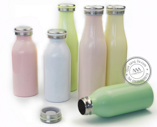 Bình giữ nhiệt vỏ nhựa hình chai sữa xinh xắn - Hình ảnh 2