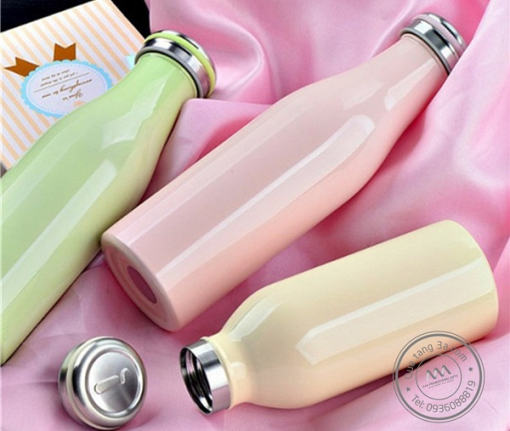 Bình giữ nhiệt vỏ nhựa hình chai sữa xinh xắn