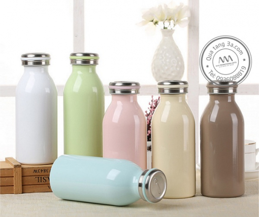 Bình giữ nhiệt vỏ nhựa hình chai sữa xinh xắn - Hình ảnh 4