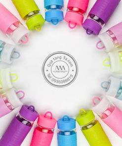Bình nước thủy tinh Silicone