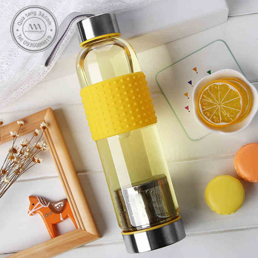 Quà tặng doanh nghiệp Bình nước thủy tinh in logo mẫu 2 - Hình ảnh 3
