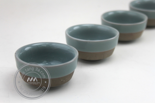 Quà tặng doanh nghiệp bộ ấm chén sứ in logo mẫu 1 - Hình ảnh 3