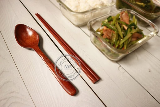 Quà tặng doanh nghiệp Set đũa thìa in logo mẫu 1 - Hình ảnh 2