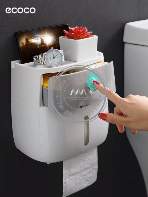 Hộp đựng giấy vệ sinh dán tường Ecoco - Sản phẩm lý tưởng cho nhà vệ sinh - Hình ảnh 3