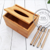 Quà tặng gia dụng Hộp gỗ đựng giấy ăn in logo 12 17 2