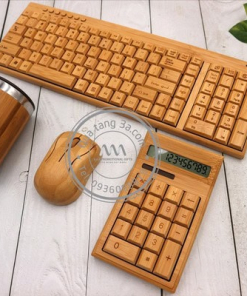 Bàn phím chuột tre in logo Quà tặng công nghệ độc đáo