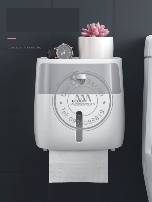 Hộp đựng giấy vệ sinh dán tường Ecoco - Sản phẩm lý tưởng cho nhà vệ sinh - Hình ảnh 2