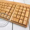 Bàn phím chuột tre in logo Quà tặng công nghệ độc đáo 8 4 2