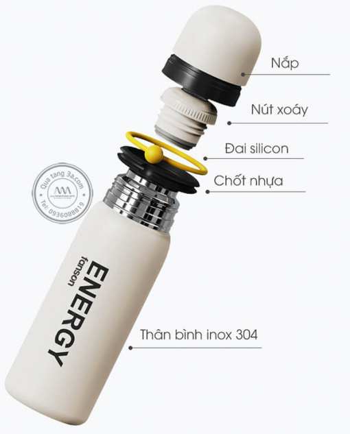 Bình nước quà tặng energy | Bình nước thể thao quà tặng in logo - Hình ảnh 6