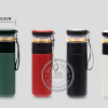 Bình nước inox nắp thủy tinh kèm lọc trà - Bình nước quà tặng độc đáo 11 binh nuoc inox nap thuy tinh kem loc tra 2