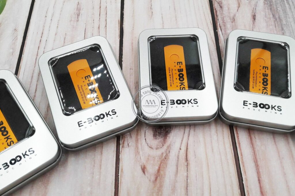 USB quà tặng vỏ kim loại hộp thiếc - In ấn logo thương hiệu - Ảnh 6