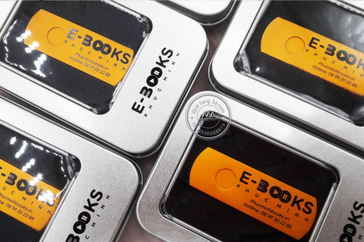 USB quà tặng vỏ kim loại hộp thiếc - In ấn logo thương hiệu - Hình ảnh 2