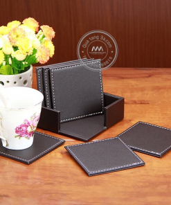 Bộ lót ly da simili | Quà Tết doanh nghiệp
