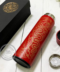 Bình giữ nhiệt hiển thị nhiệt độ Rồng thời Lý | Quà tặng cao cấp