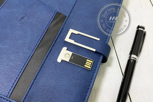 Sổ sạc đa năng in logo thương hiệu | Sổ tay kèm pin sạc dự phòng - Hình ảnh 4
