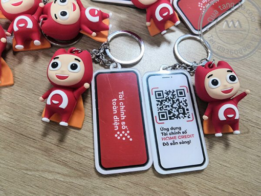 Móc khóa cao su quà tặng theo yêu cầu - KH HomeCredit