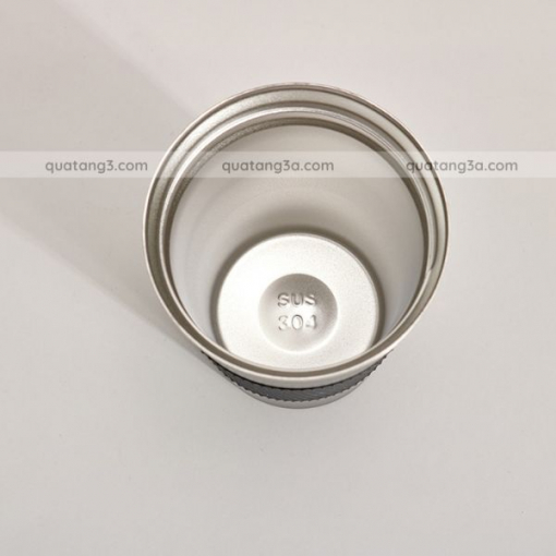 Cốc giữ nhiệt inox 304 nắp bật có đai silicon chống trượt | Cốc in logo quà tặng - Hình ảnh 5