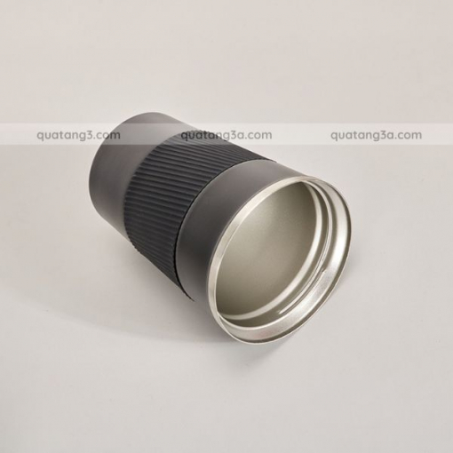 Cốc giữ nhiệt inox 304 nắp bật có đai silicon chống trượt | Cốc in logo quà tặng - Hình ảnh 4