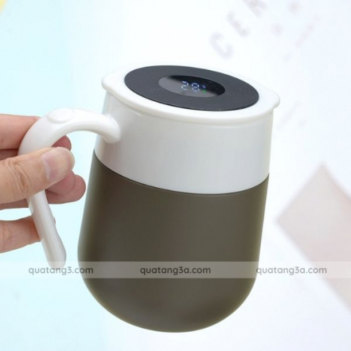 Cốc giữ nhiệt hiển thị nhiệt độ inox 304 kèm nắp và tay cầm | Cốc quà tặng in logo - Hình ảnh 8