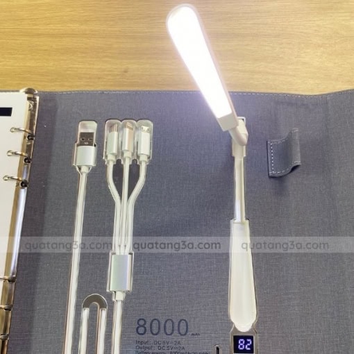 Sổ sạc đa năng khóa đèn LED đồng hồ | Quà tặng công nghệ 4.0 - Hình ảnh 7