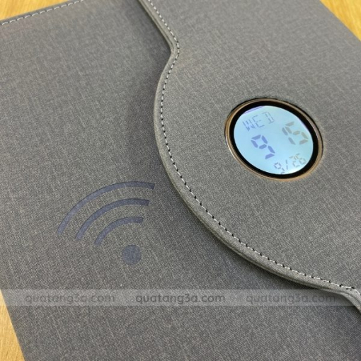 Sổ sạc đa năng khóa đèn LED đồng hồ | Quà tặng công nghệ 4.0 - Hình ảnh 2