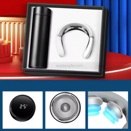 Gift set Bình giữ nhiệt - máy massage cổ xung điện - Hình ảnh 7