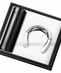 Gift set Bình giữ nhiệt - máy massage cổ xung điện
