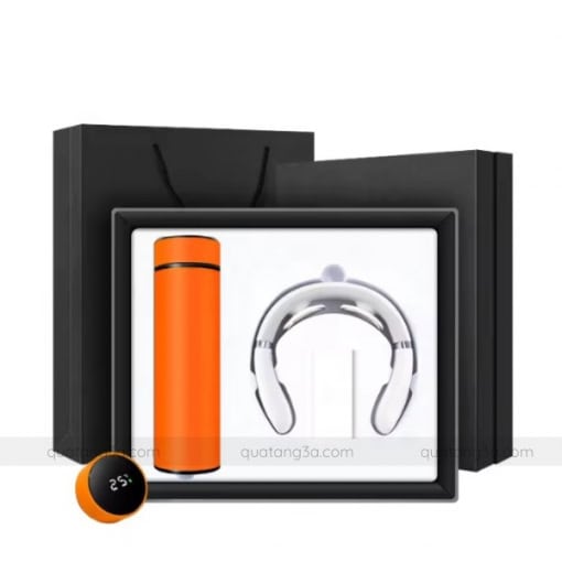 Gift set Bình giữ nhiệt - máy massage cổ xung điện - Hình ảnh 4