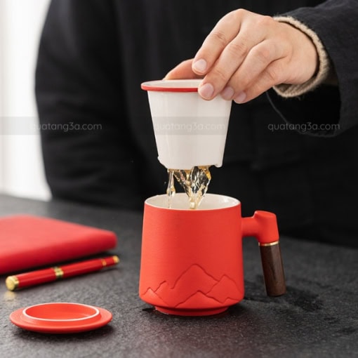 Gift set Sổ da - Bút ký – cốc sứ | Quà tặng event - hội nghị - Hình ảnh 3
